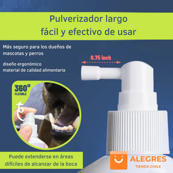 Pulverizador de respiración para perros, 50ml, ingredientes naturales, eliminación de olores, limpiador para el cuidado de la boca para la mayoría de los cachorros, gatitos, mascotas