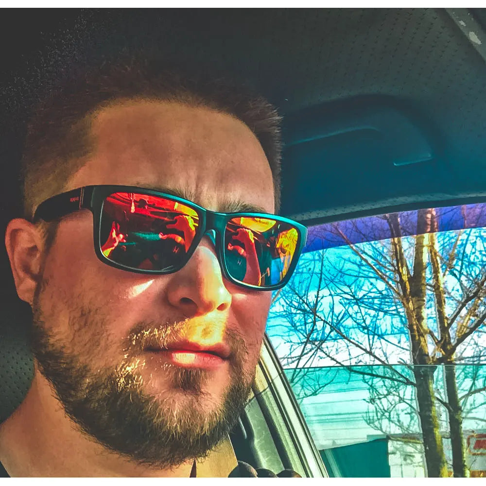 Gafas de sol deportivas para hombre, lentes de sol polarizadas de colores sorprendentes